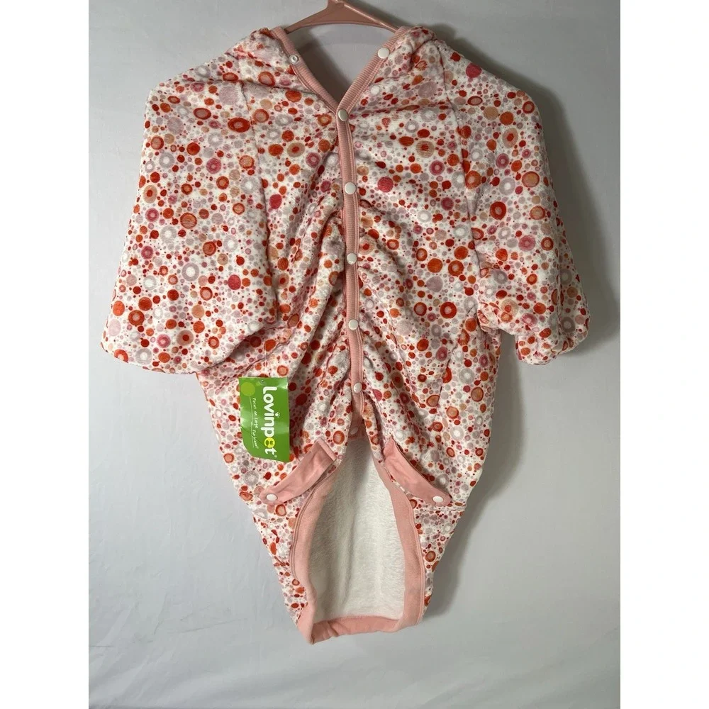 LovinPet Large Dogs Hoodies Girl, Premium‎ Fit Flannel Warm Dog Pajamas. XXL